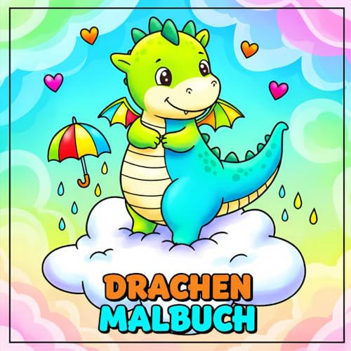 Drachen Malbuch für Kinder: Abwechslungsreiche und lustige Illustrationen für junge Fans fantasievoller Geschichten und Abenteuer