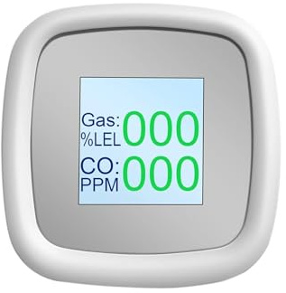 Gaswarngerät Tuya WiFi Brennbares Gasmelder Gasalarm Digitaler Gaserkennungssensor Gaslecktester Tonalarm Smart Air Quality Detector für Arbeit und Zuhause(Ordinary Version)