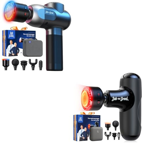 Bob and Brad C2 Pro Massagepistole mit Wärme und Kältetherapie und Bob and Brad Q2 Ultra Massagepistole mit Infrarot-Heizmassagekopf