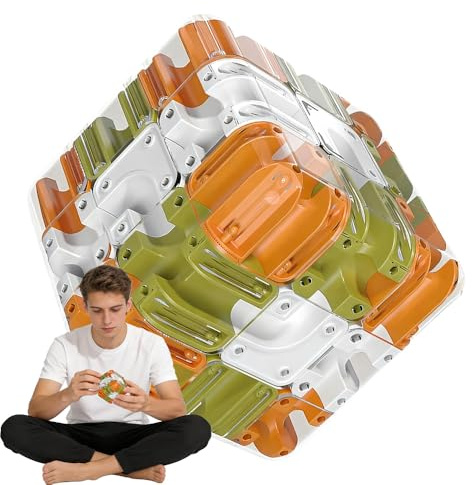 3D Labyrinth Würfel, 3D Labyrinth Kuge Mit Rollenden Kugeln, Large Labyrinth-3D Puzzl Maze Cube, Zauberwürfel Spielzeug Interaktives Für Erwachsene Geeignet für Personen ab 16 Jahren