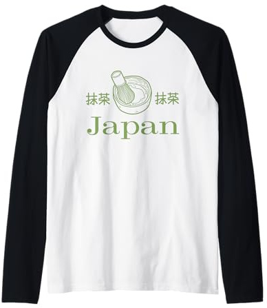 Juego de batidores de té Matcha de Viaje de Japón, Camisetas y Accesorios Camiseta Manga Raglan