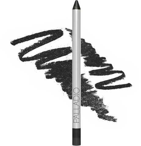 Palladio Precision Eyeliner, Silicone Based, Rich Pigment, Gentle Application, Dramatic Smoky Effect to Soft Everyday Wear, Sensitive Eyelids, Sets Itself, Can be Sharpened, Black Onyx
