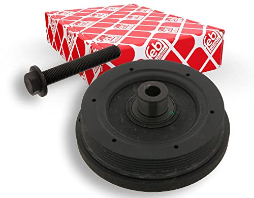 febi bilstein 34826 Riemenscheibe (entkoppelt) für Kurbelwelle, mit Schraube, 1 Stück | Kompatibel mit: FORD FOCUS I, FOCUS I Stufenheck, FOCUS I Turnier, GALAXY II, MONDEO IV, MONDEO IV Stufenheck