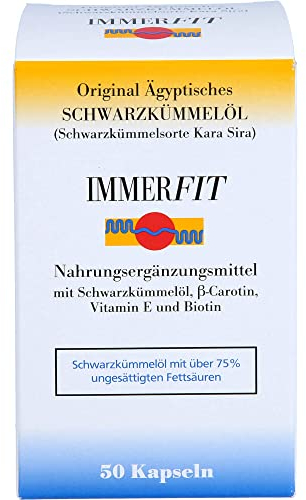 IMMERFIT Original Ägyptisches Schwarzkümmelöl Kapseln, 50 St. Kapseln