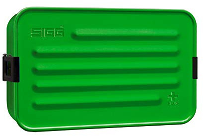 Sigg Vesperbox Metal Box Plus S Green, Lunch Box Aluminium mit Unterteilung, Grün - 0.9 Liter, Grün, S, 8539.20