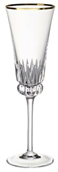 Villeroy und Boch Grand Royal Gold Sektkelch, 230 ml, Kristallglas, Klar