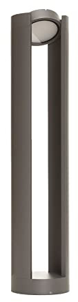 Lucande LED LED-utomhuslampa 'DYLEN' (modern) i Svart av aluminium/grå zink (1 lamor, glödlampor ingår) - Väglampa, pollare, vägbelysning, sockellampa