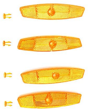AASh 4 x Bike Reflective Sheet Bike Bicycle Wheel Spoke Reflector Reflective Safe Mountain Road | Orange 116mm