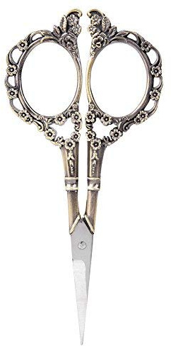 HEEPDD Forbici Ricamo, Forbici intagliate in Acciaio Inossidabile con Punta Appuntita per Cucire Fai da Te Creativo for Collezionisti Artigiani e Appassionati di Vintage