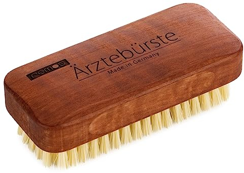 REMOS Handbürste Ärztebürste weiche Naturborste aus heimischem Birnbaumholz