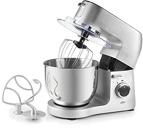Lacor 69683 - Batidora Eléctrica Complet, Amasadora de Pan, Robot de Cocina | En acero inoxidable, tritura y bate sin esfuerzo; con 6 L de capacidad, ideal para cocina profesional y uso diario en casa