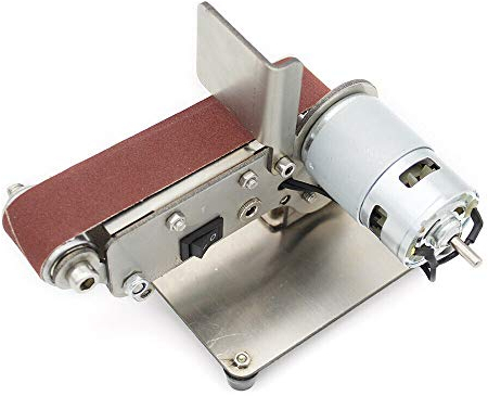 7 Gänge Drehzahlregelung Elektrische Bandschleifer Poliermaschine Desktop Schleifmaschi für Holz Metall Stein Gips Keramikfliesen & Kunststoff