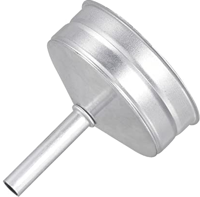 sourcing map Aluminium Entonnoir Filtre Remplacement 75x72x85mm Argent pour 9 Tasses Utilisation Moka Cafetière Faiseur Pot
