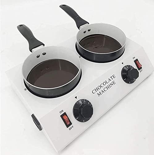 GZYHDC Électrique pour Fondue Chocolat Fontaine a Chocolat Tempéreuse Professionnelle De Chocolat avec Commande Manuelle, Chocolat Chauffé (Double Pot)
