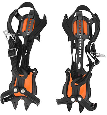 NDNCZDHC Tragbare Steigeisen Outdoor Sports 10-Zahn-Schneeklaue Anti-Rutsch-Eisclip Für Bergsteigen, Skitouren Und Gletschertouren