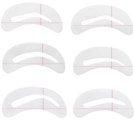 minkissy 6pcs Mold Kit Eyebrow Template Eyebrow Stencil Kit Eyebrow Stencils Eyebrow Models Eyebrow Shaping Tool Eyebrow Drawing Guide Eyebrow Grooming Kit Eyebrow Shape Eyebrow Card White