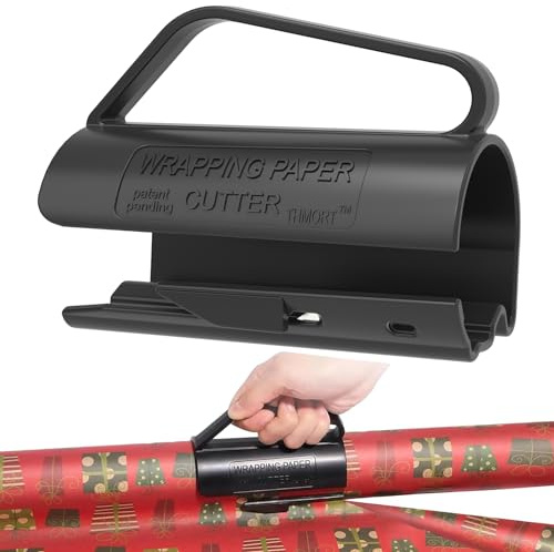SEKESOER Coupe Papier Cadeau, Gift Wrap Cutter, Derouleur Papier Cadeau, Machine de Découpe de Papier pour Cadeaux de Noël