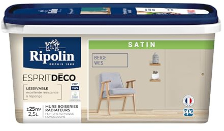 RIPOLIN 434162 Decorative Multi-Media Paint - Beige Wes - Satin - 2.5 L