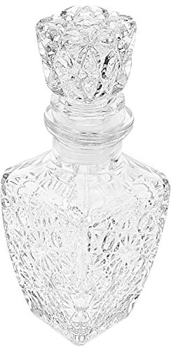 LIFKOME Transparente Weinkaraffe 250ml Dickes Italienisches Glas Stilvoller Dekanter Für Whisky Brandy Gin Stabiler Flaschenboden Für Weinliebhaber Und Geschenke