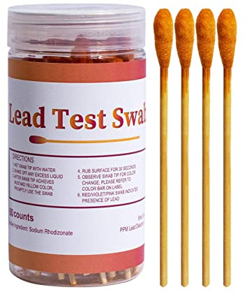 Bleifarbe Test-Kit mit 30 Stück Testtupfer, Tauchen in Wasser Blei-Farb-Test-Kit zum Testen von Hausfarbe und Metall – einfach zu bedienen, schnelle Testergebnisse in 30 Sekunden