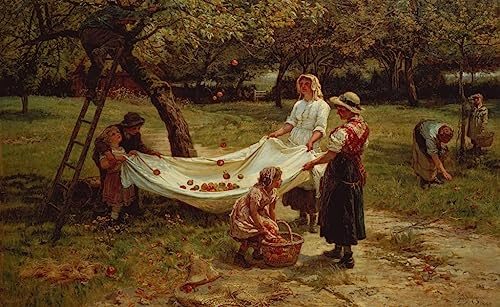 CDYQCTDI Famous Paintings Wall Art Poster Print the Fruit Gatherers by Frederick Print Artwork for Living Room Decor 60x90cm
