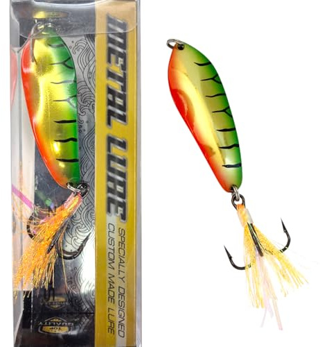 SEABUZZ Asymmetrisch Blinker 23g/7cm - Hecht Barsch Zander Angelköder | Drillingshaken Köder - Metalllöffel Harte Köder - Spinner Angeln Sport - Angel Spoon - Hechtköder - Barschköder