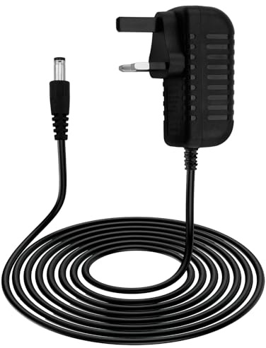 12V 2A Power Supply UK, 2M/6.6FT Cable Charger Adapter 5.5mm x 2.5mm Jack | AC 100-240V to DC 12V Universal Converter Driver Transformer for LED Strip Lights/Router/DVR/NVR/IP/CCTV Camera