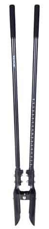 VEVOR Post Hole Digger, Heavy Duty Post Hole Digger with Carbon Steel Handle, Manual Hole Digger with Scale Markings and Metal Blade, Post Hole Digger Tool for Digging Gardening Outdoors, 57.5-Inch