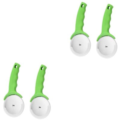 MAGICLULU 2 Juegos Cuchillo Pizzero De Acero Inoxidable Accesorios Cocinita Pizza Cutter Ravioli Y Pizza Rueda Cortadora De Pizza Cortadores De Pizza De Acero Inoxidable Green 2 Piezas * 2