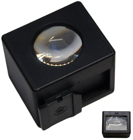 28mm Camera External Optical Waist Level Viewfinder, 40 frame Optical View Finder Black Side Axis for Ricoh Gr, for Leica X Series Cameras, for Precise Framing