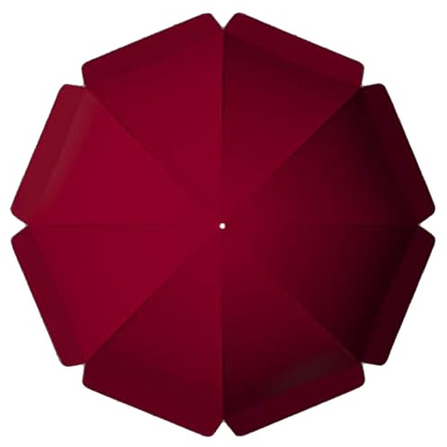 YAEGER Runden Sonnenschirm Ersatz Gartenschirm Stoff Ersetzen Ersatzbezug 220/260/280/300/320/360cm Patio Sonnenschirm Ersatzabdeckung Ersatzstoff für 8/10-Arm Sonnenschirm(Crimson,57=145cm)