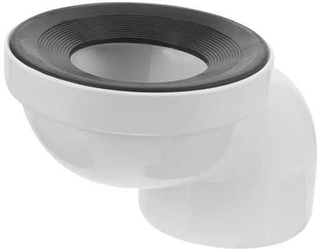 jojofuny Cambiador De Inodoros Abs Resistente De 7,5 Cm, Conector De Brida para Desagüe, Accesorio para Baño Doméstico y Público, Instalación Sencilla, Kit Único