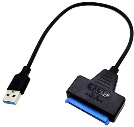diybits USB 3.0 to SATA Adapter Cable – External Hard Drive Converter, Universal SSD/HDD Compatibility, Fast Data Transfer, Plug & Play, Tool-Free Connection for 2.5” SATA Drives