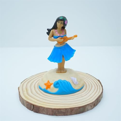 Rosojodg Blue Solar Powered Dancing Figures Decoration -Hawaii Shaking Head Ornaments Hula Girl -Car Dashboard Interior Decoration Desktop Ornaments,Solar Power Kits Statues, Bobbleheads and Busts