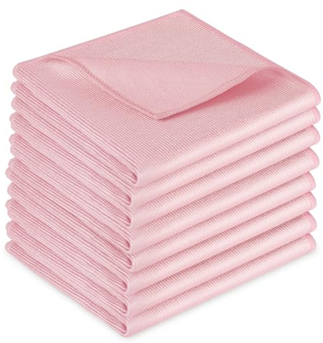 HOTUT 8X Nano Paños de Limpieza Magico, 30 x 30 cm Bayetas de Microfibras para Cristales sin Rayas, Trapo Balletas para Ventanas Vidrios Baño Espejo Cocina Plato Coche