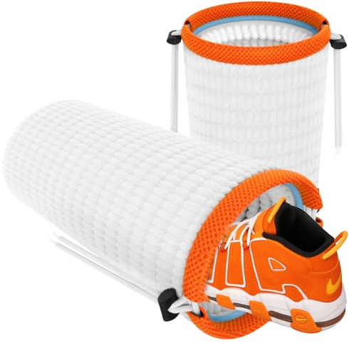 2PCS Shoe Washing Machine Bag, Trainer Washing Machine Bag, 360° Cleaning Reusable Shoe Washing Bag Laundry Sneaker Cleaner with Drawstring Closure for Sneakers Canvas Tennis Running Shoes