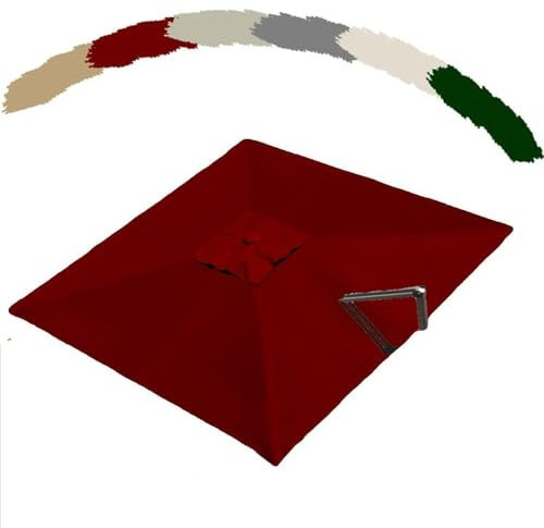 ZYXQQJ Telo di Ricambio per Ombrellone A Sbalzo Rettangolare 8 Stecche 250 300 400cm Copertura di Ricambio per Ombrellone da Giardino(Burgundy,3x3m/9.8x9.8ft)