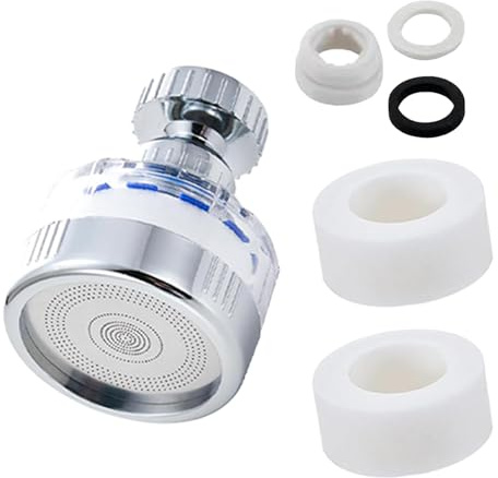 360° Rotating Faucet Filter with 2 Filter Cartridges, Tap Purifier | 360Degree Rotating Sink Water Filter,FaucetFilter,Faucet Filter Water Purifier,WaterFilter for Tap,TapFilter for Kitchen Sink