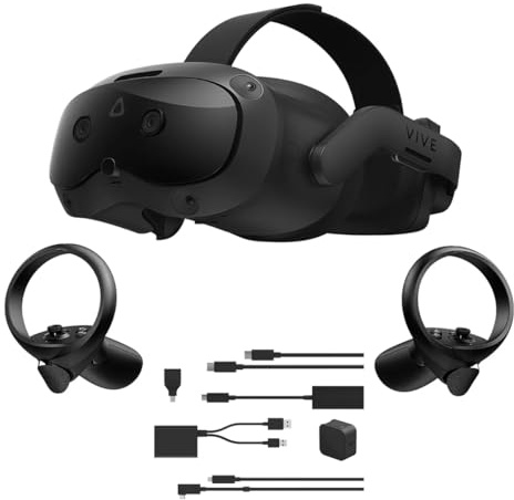 HTC Vive Focus Vision VR Headset with Controllers, Consumer Edition, Bundle with Streaming Kit