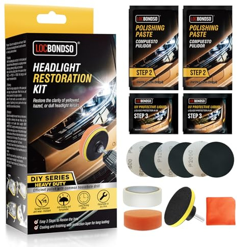 Car Headlight Restoration Kit, Headlamp Restoration Kit,Headlight Cleaner, | Easy To Operate,Brings Headlights Back To Like New Condition
