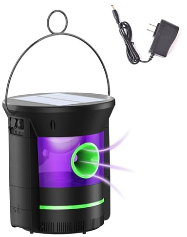 Trappole per vespe da appendere all'aperto, trappola per mosche sospesa, doppio ricevitore a LED a energia solare con picchetto in alluminio per prato da giardino.