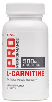 GNC Pro Performance L-Carnitine, 60 Tablets, Supports Muscle Recovery