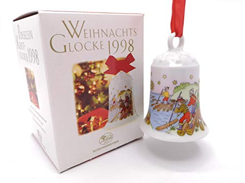 Hutschenreuther Weihnachtsglocke 1998*Rarität, Porzellanglocke, Anhänger, Baumanhänger, Baumschmuck