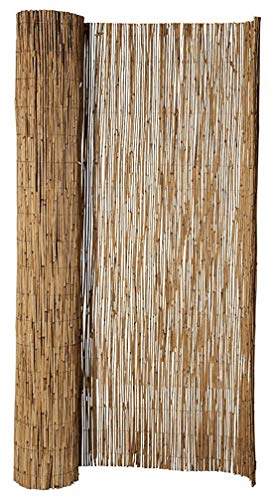 Hiss Reet® Schilf Sichtschutz, Schilfrohrmatte Standard I Perfekter Windschutz & Sichtschutz für Balkon, Zaun & Garten I Verschiedene Größen (100 x 600 cm)