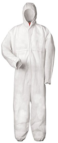 XXL Multi Schutzanzug gegen Chemie, Staub, Nuklearpartikel - antistatischer Schutz-Overall Kat III, Typ 5 und 6 XXL,weiß