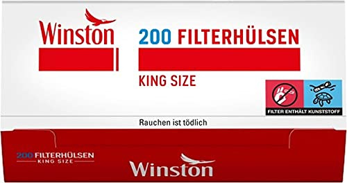 Packung mit 5 Stück 200 Winston Classic King Size Filterhülsen