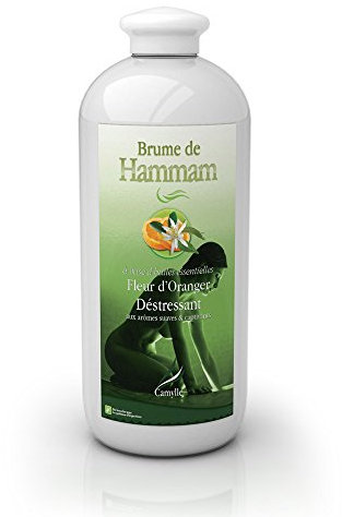 Camylle - Brume de Hammam Fleur d'Oranger - Fragrances à base d'Huiles Essentielles pour Hammams, Bains de Vapeur ou Douches Hammam - Déstressant aux arômes suaves et captivants - 1000ml