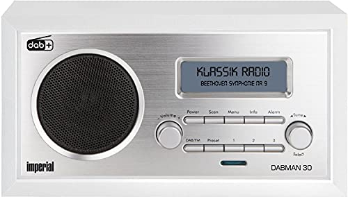 IMPERIAL Radio digitale DABMAN 30 (DAB+/DAB/FM, Aux In, alimentatore incluso) bianca, mono