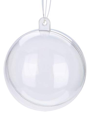 20 Stück transparente Plastikkugel Füllbare leere Plastikkugel für Weihnachtsbaum- und Partydekoration