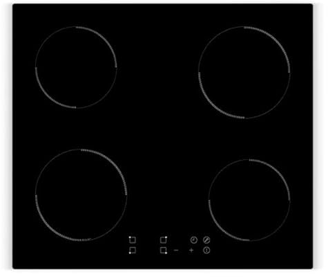 Amsta - Placa de Inducción, 4 Zonas, 60cm, 6400w, Calentamiento Rápido, Control Táctil, Temporizador